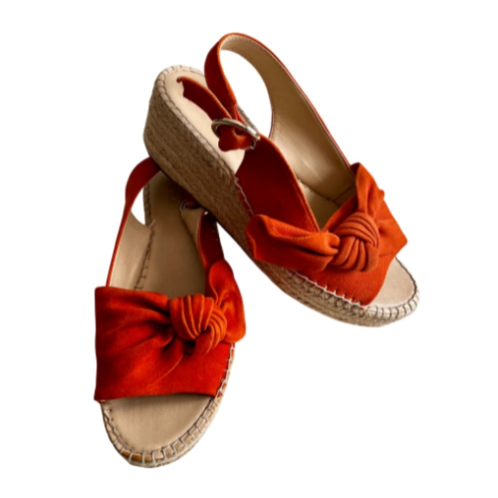 Women's Franco Sarto Tangerine Pirouette Suede Espadrille Slingback Sandals. 7M